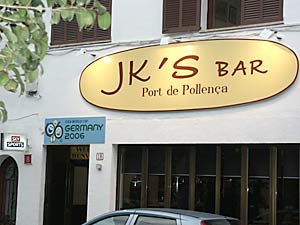 outside JKs Bar, Puerto Pollensa, Mallorca